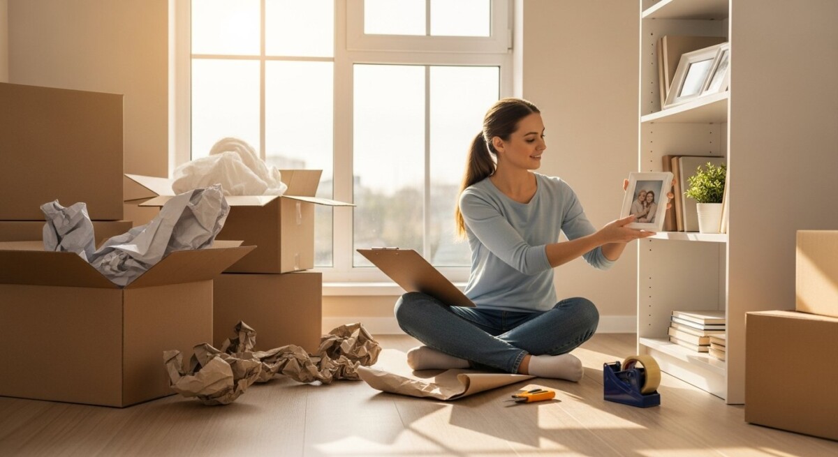 post-move unpacking checklist settling into new home